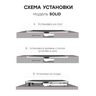 Душевой поддон Starohome Solid 74503464 120x100 см чёрный матовый